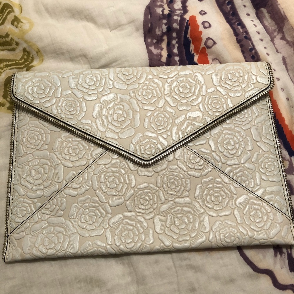 White leather Rebecca Minkoff clutch